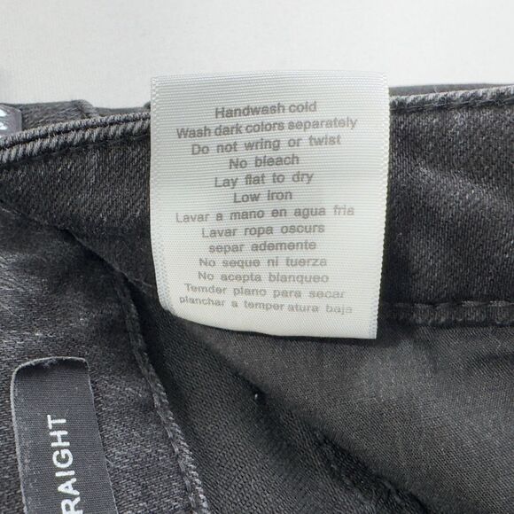 Judy Blue Jeans Womens 27 Black 90s Straight Ripped High Rise Stretch Dark Denim - Picture 12 of 16